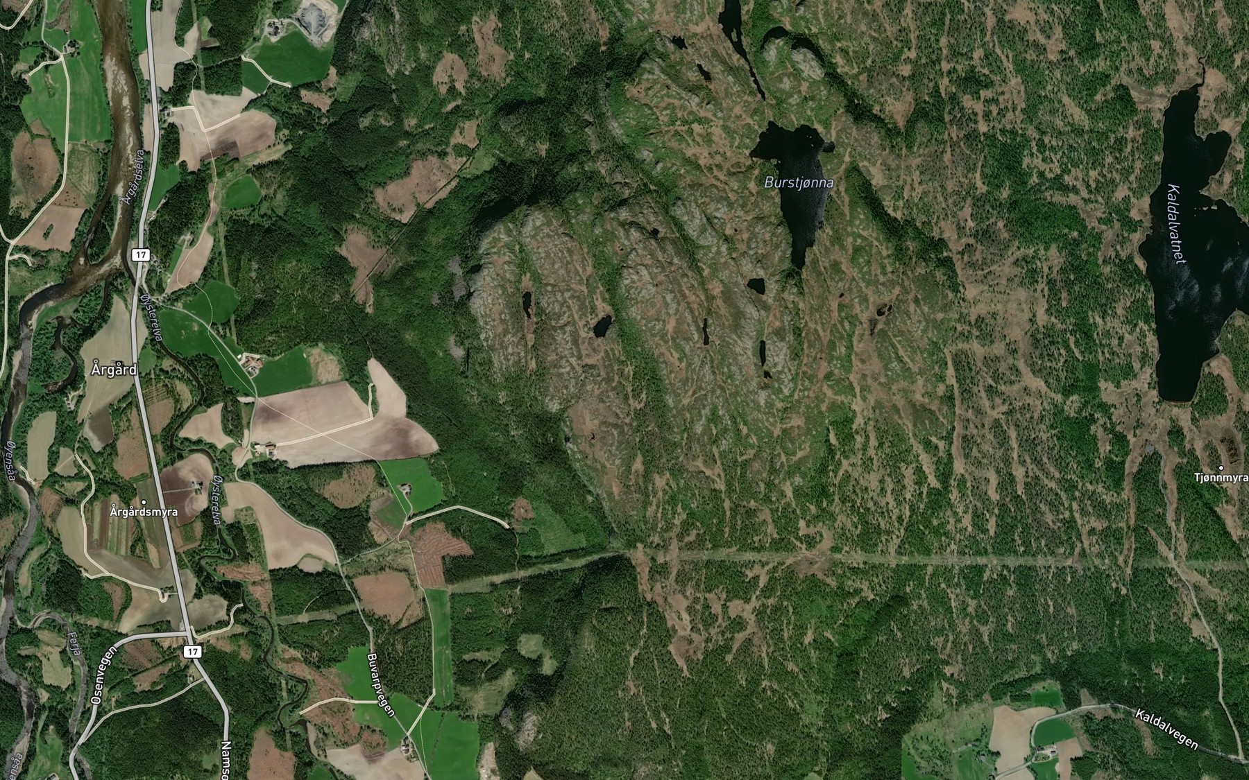 Satellite map of the Pissartjornbekken