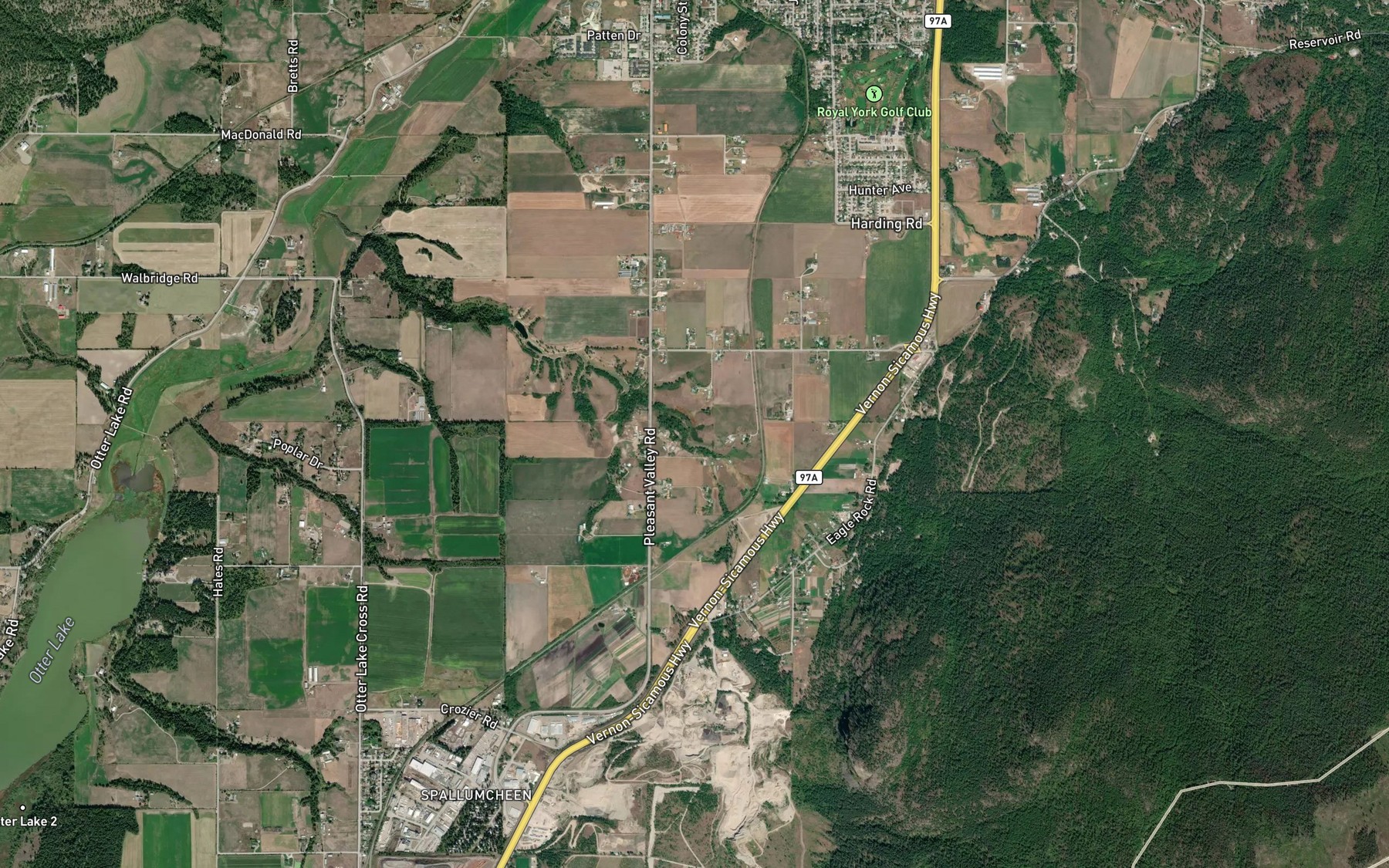 Satellite map of the Eagle Rock Brook