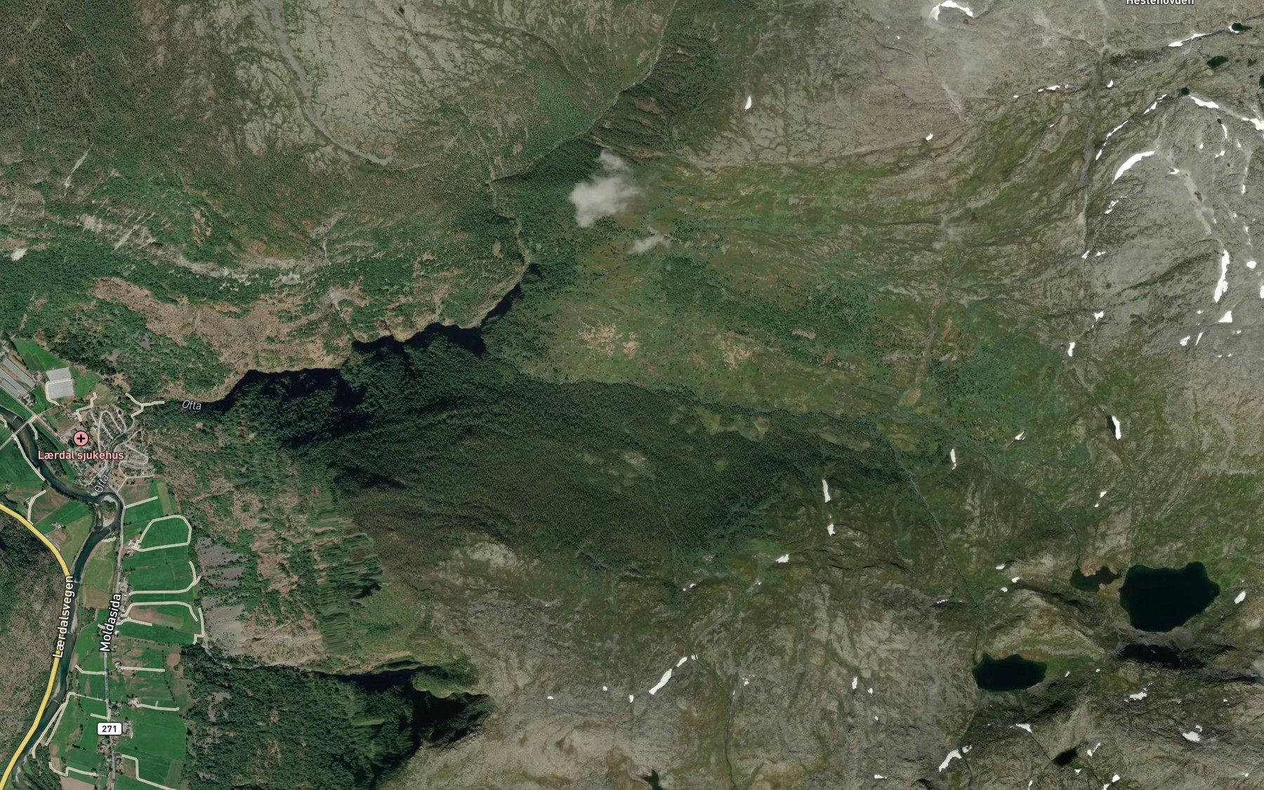 Satellite map of the Flesa