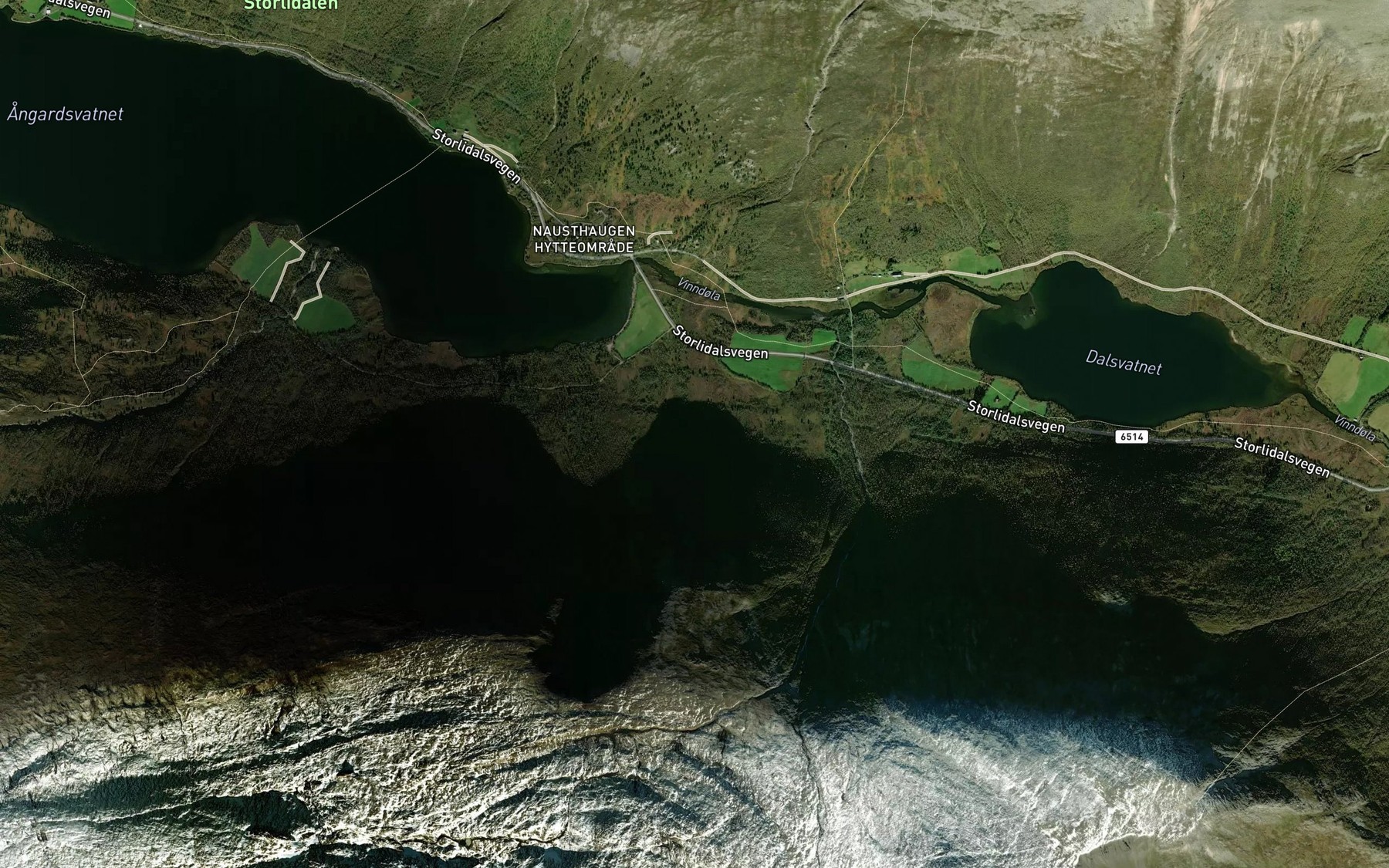 Satellite map of the Morfellbekken
