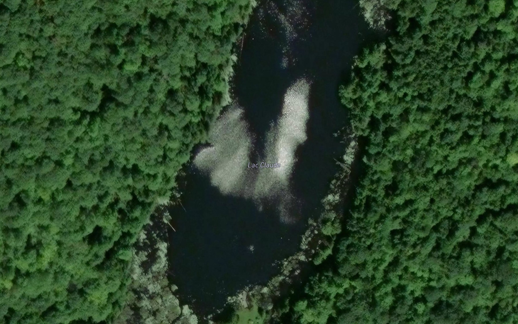 Satellite map of the Lac Claude