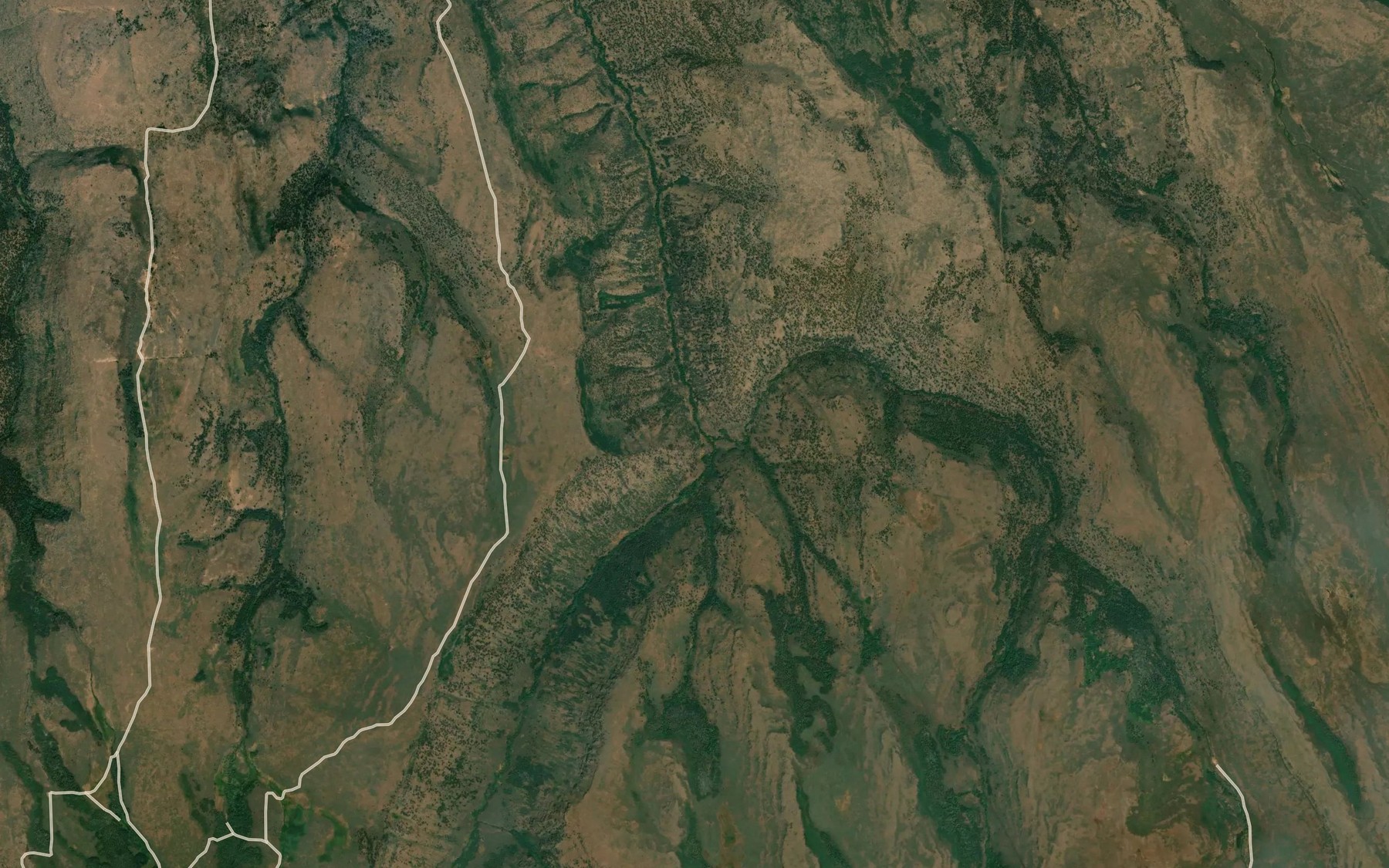 Satellite map of the Big Pasture Creek