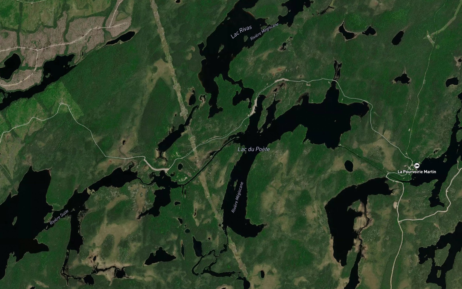 Satellite map of the Riviere Suzie