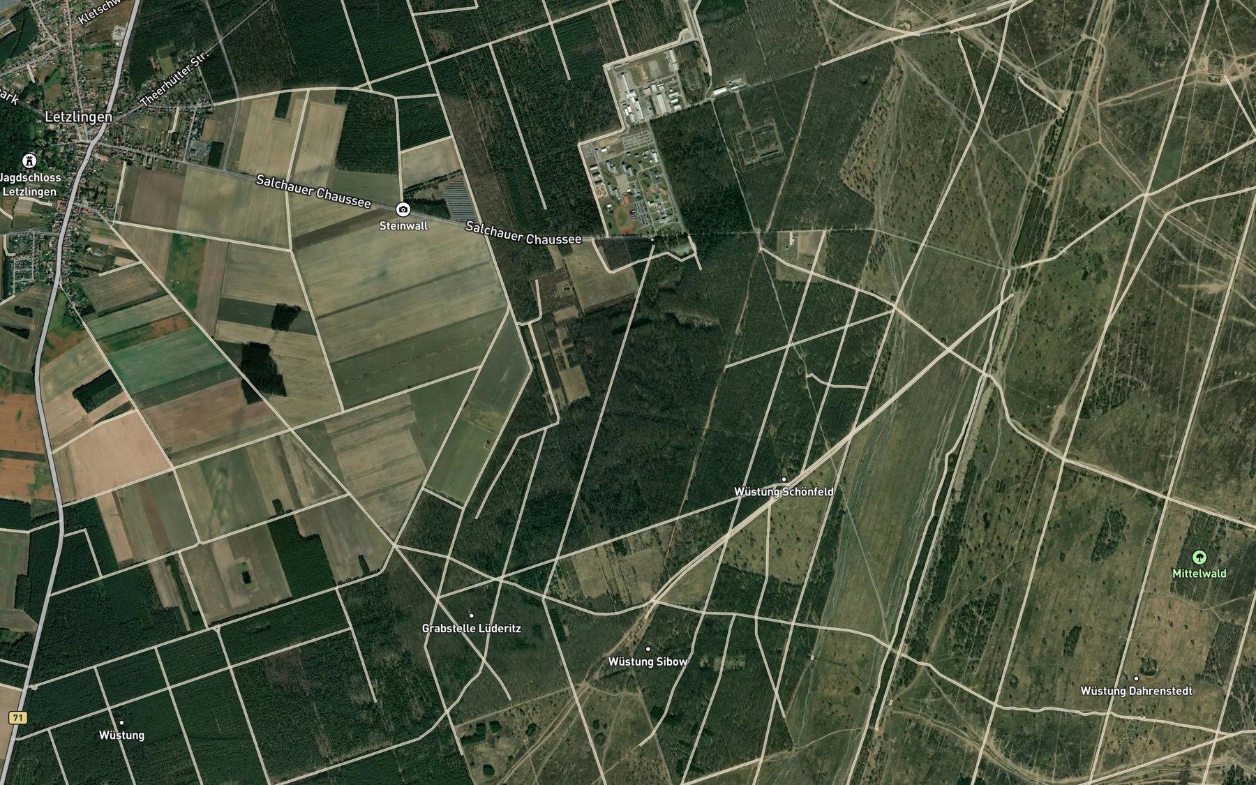 Satellite map of the Stammensol