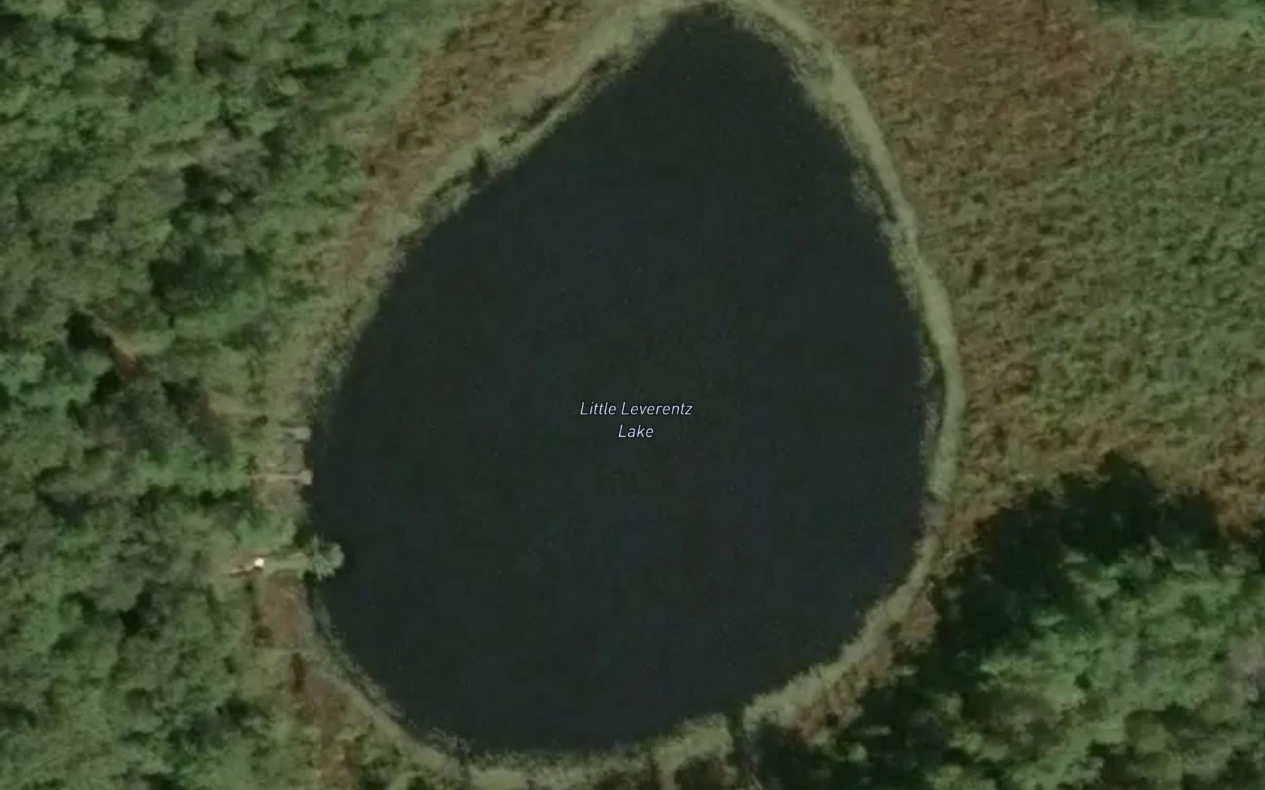 Satellite map of the Little Leverentz Lake