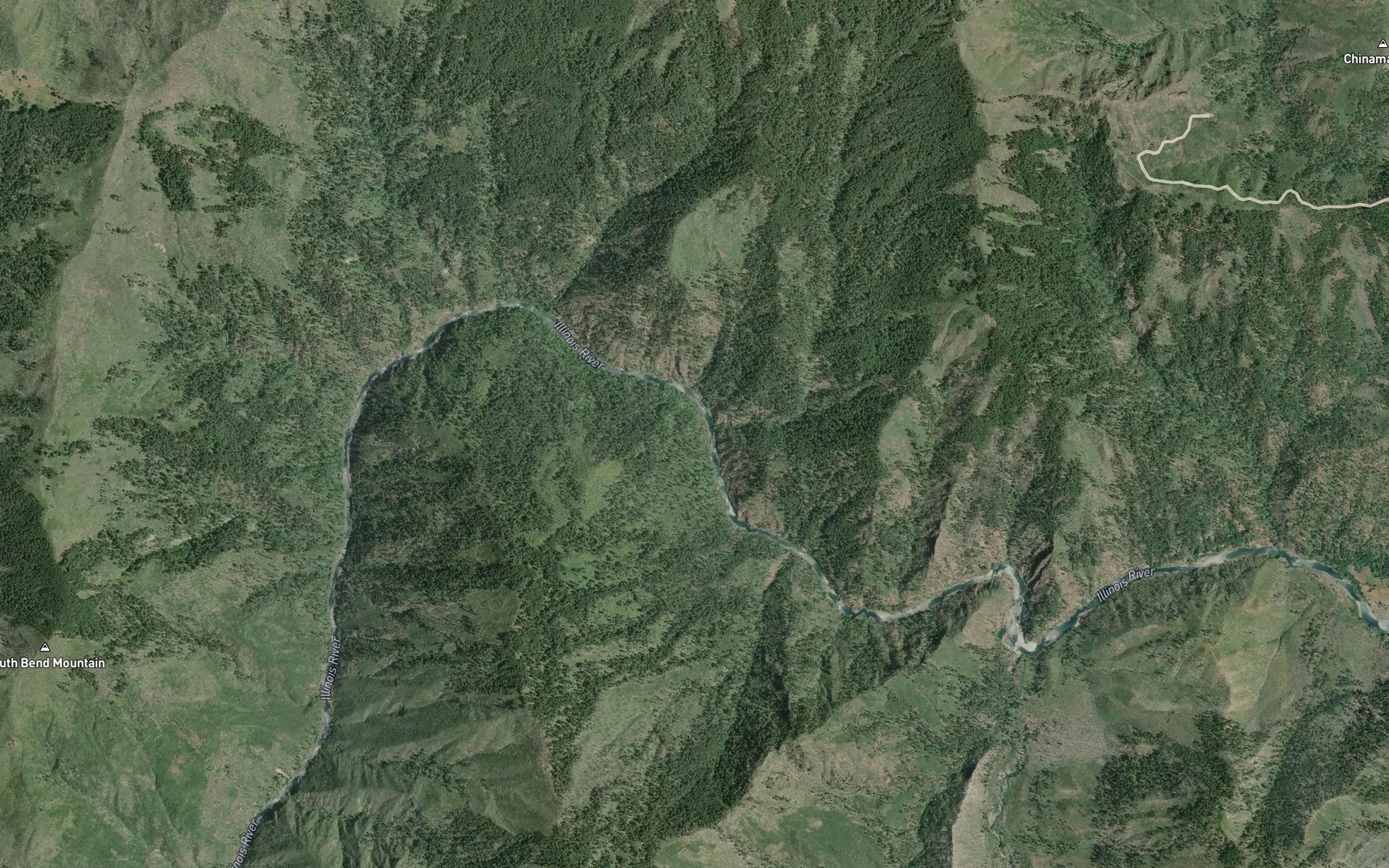 Satellite map of the Sulphur Creek