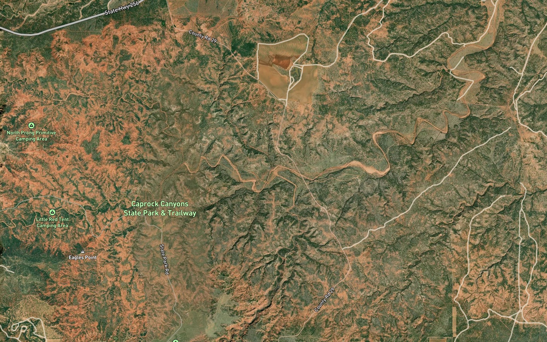 Satellite map of the Holmes Creek