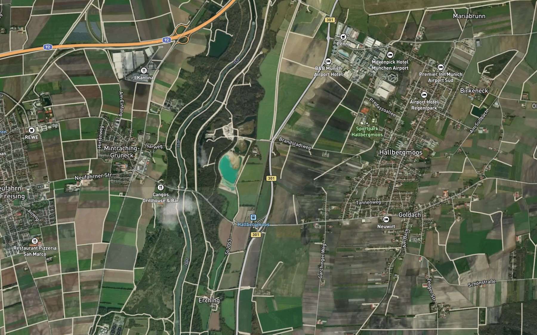 Satellite map of the Schwaigbach