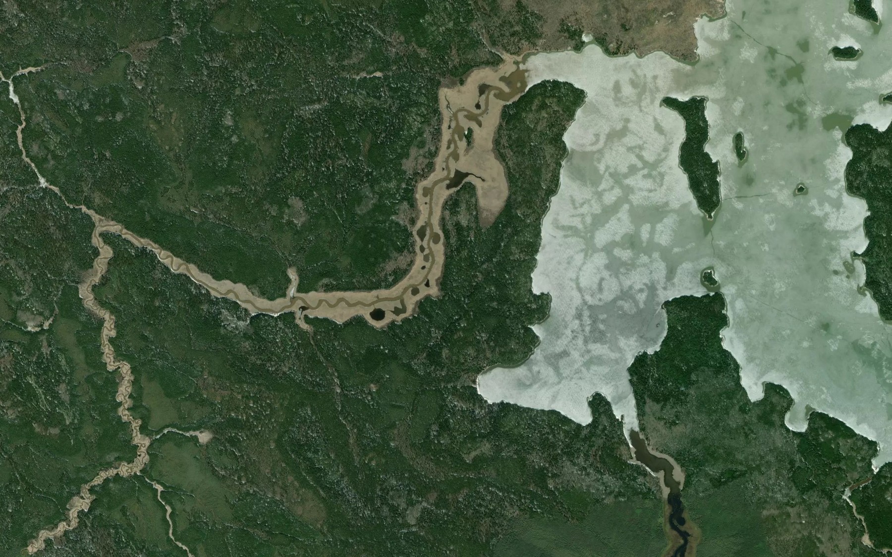 Satellite map of the Bittern Creek