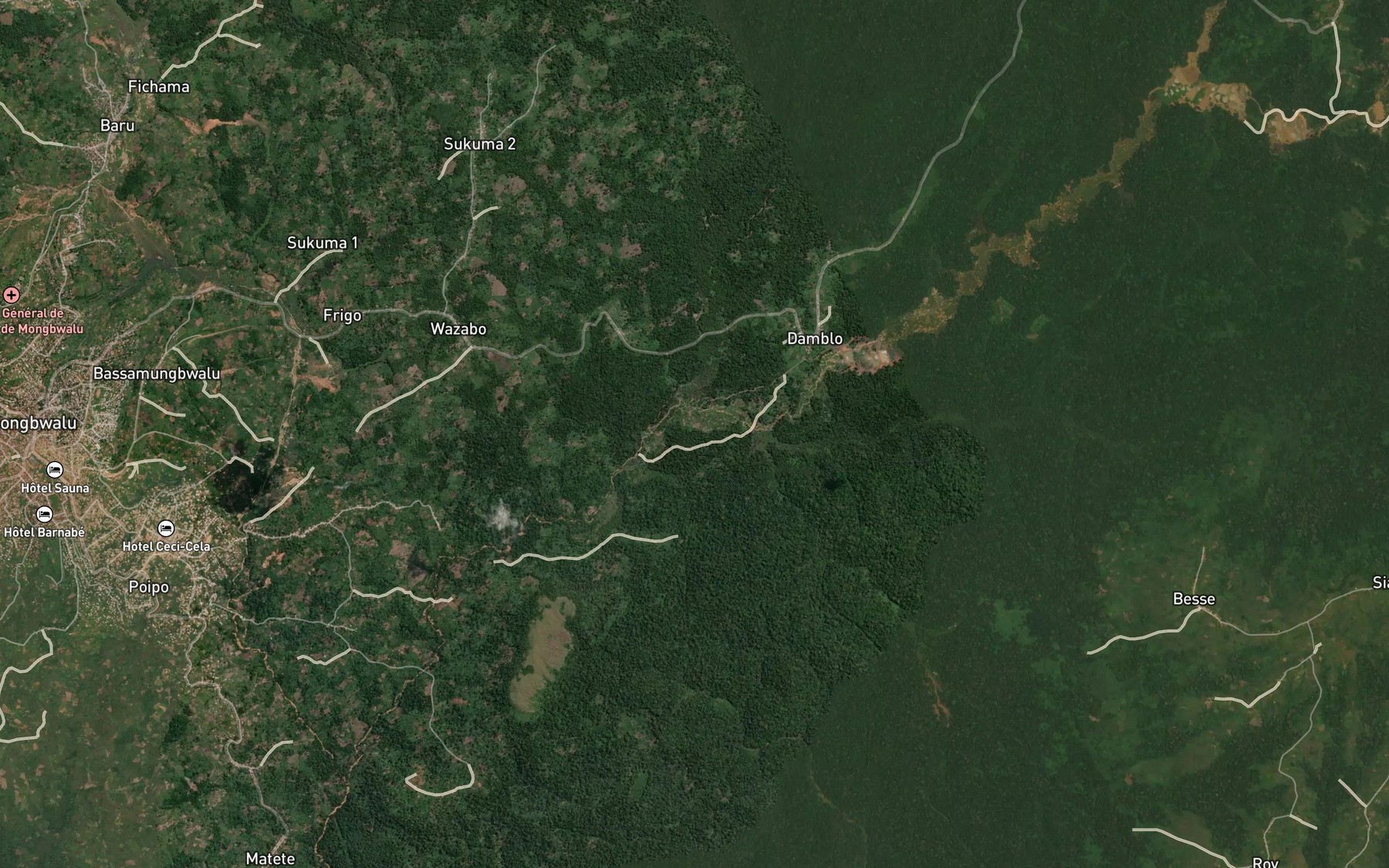 Satellite map of the Abao