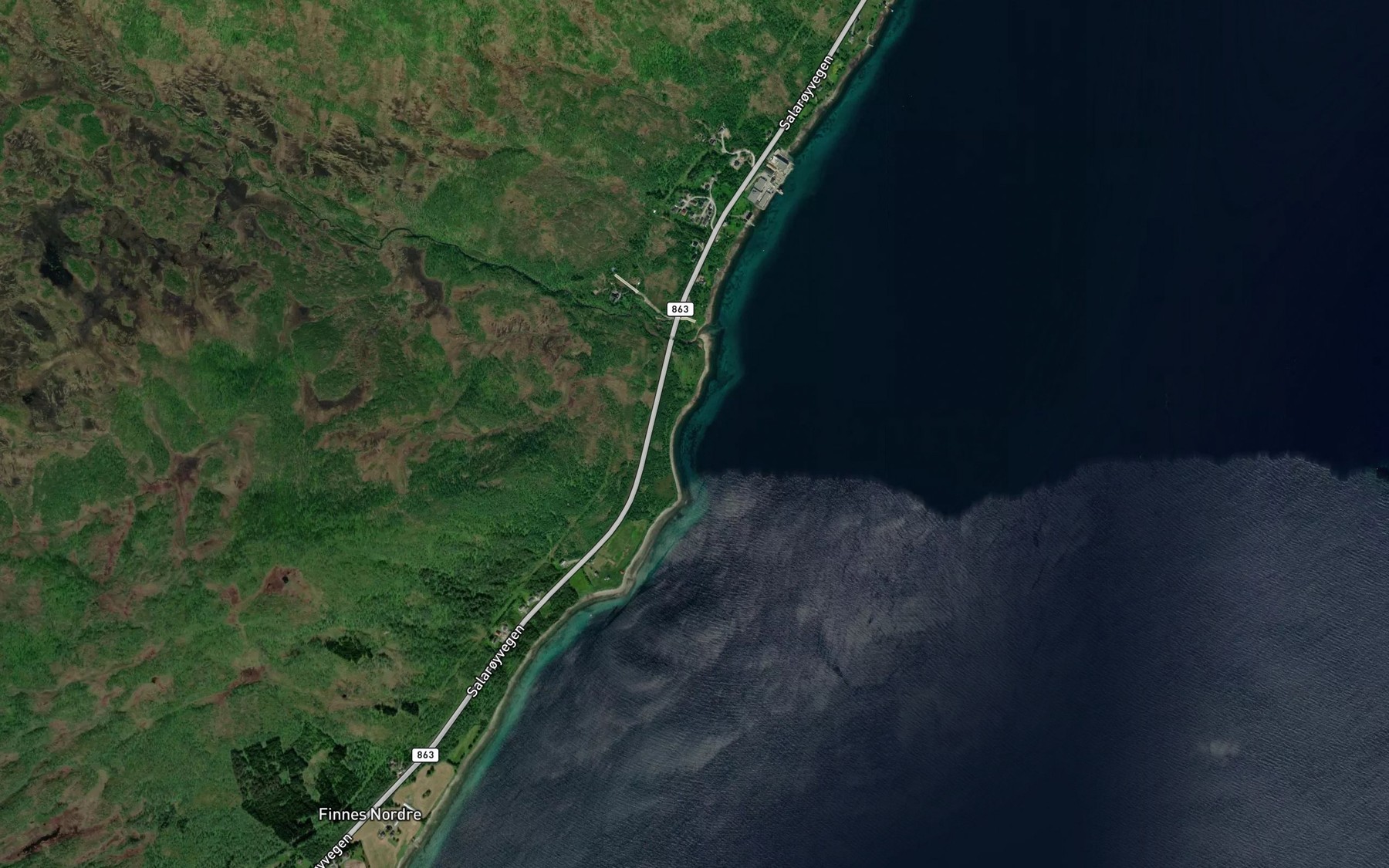 Satellite map of the Royrnesbukta