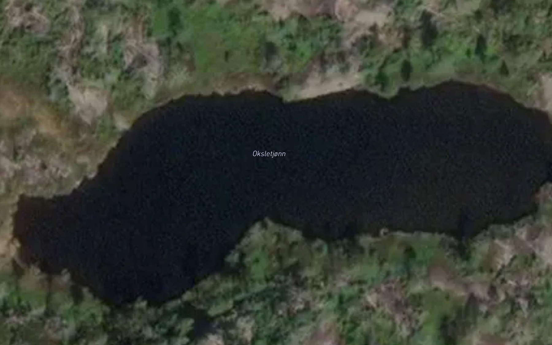 Satellite map of the Oksletjonn