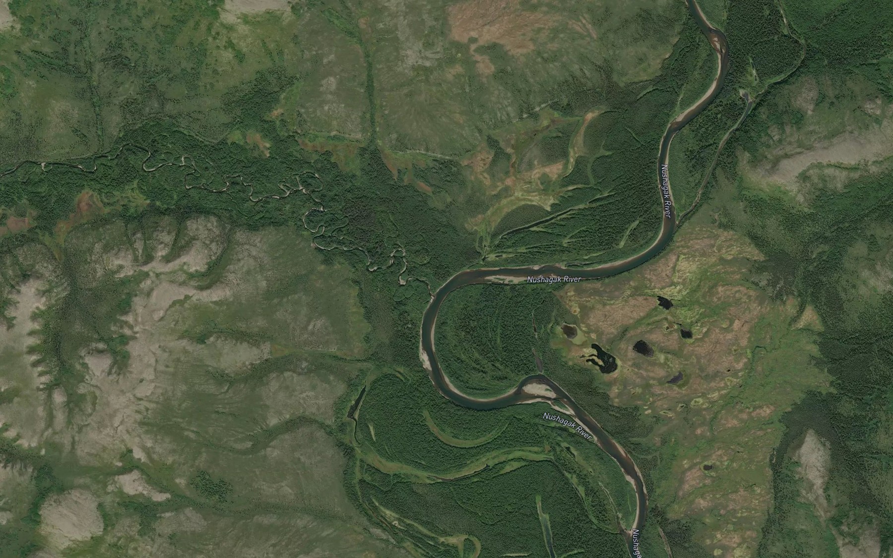 Satellite map of the Klutapuk Creek