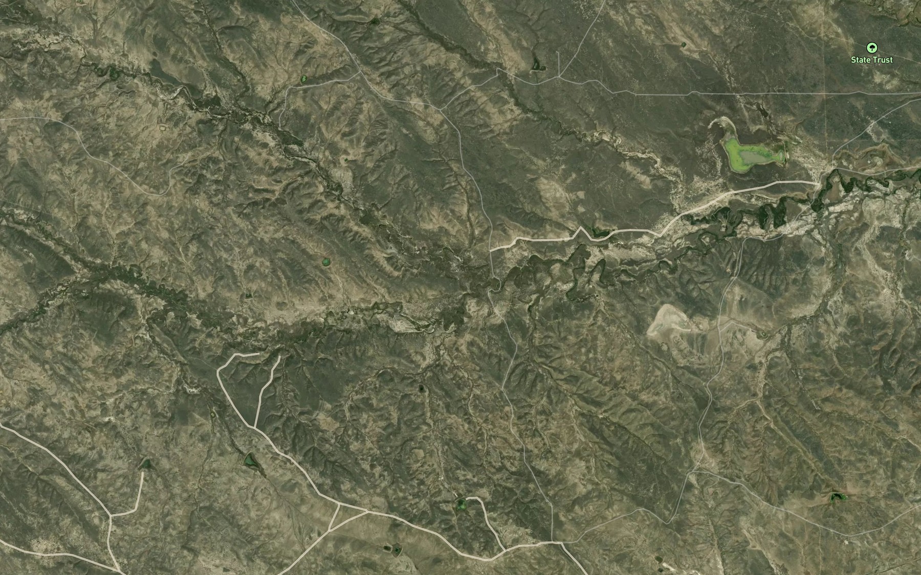 Satellite map of the South Fork Antelope Creek