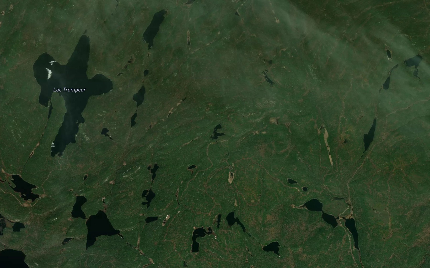 Satellite map of the Lac Fossambault