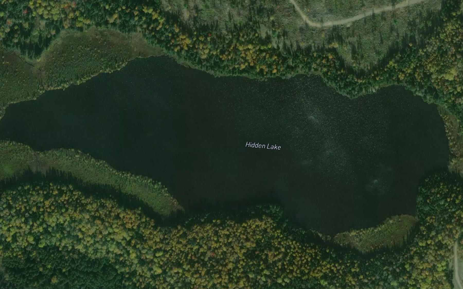 Satellite map of the Hidden Lake