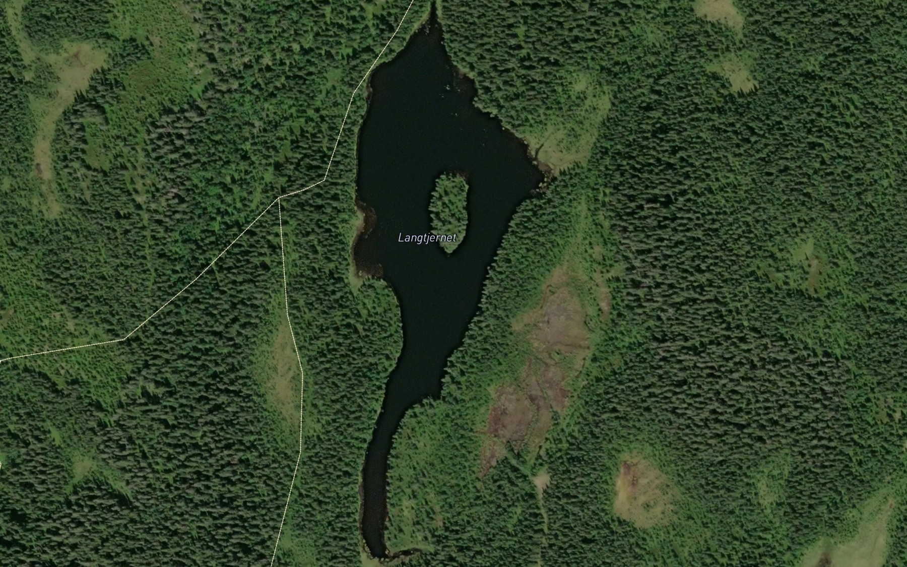 Satellite map of the Langtjern