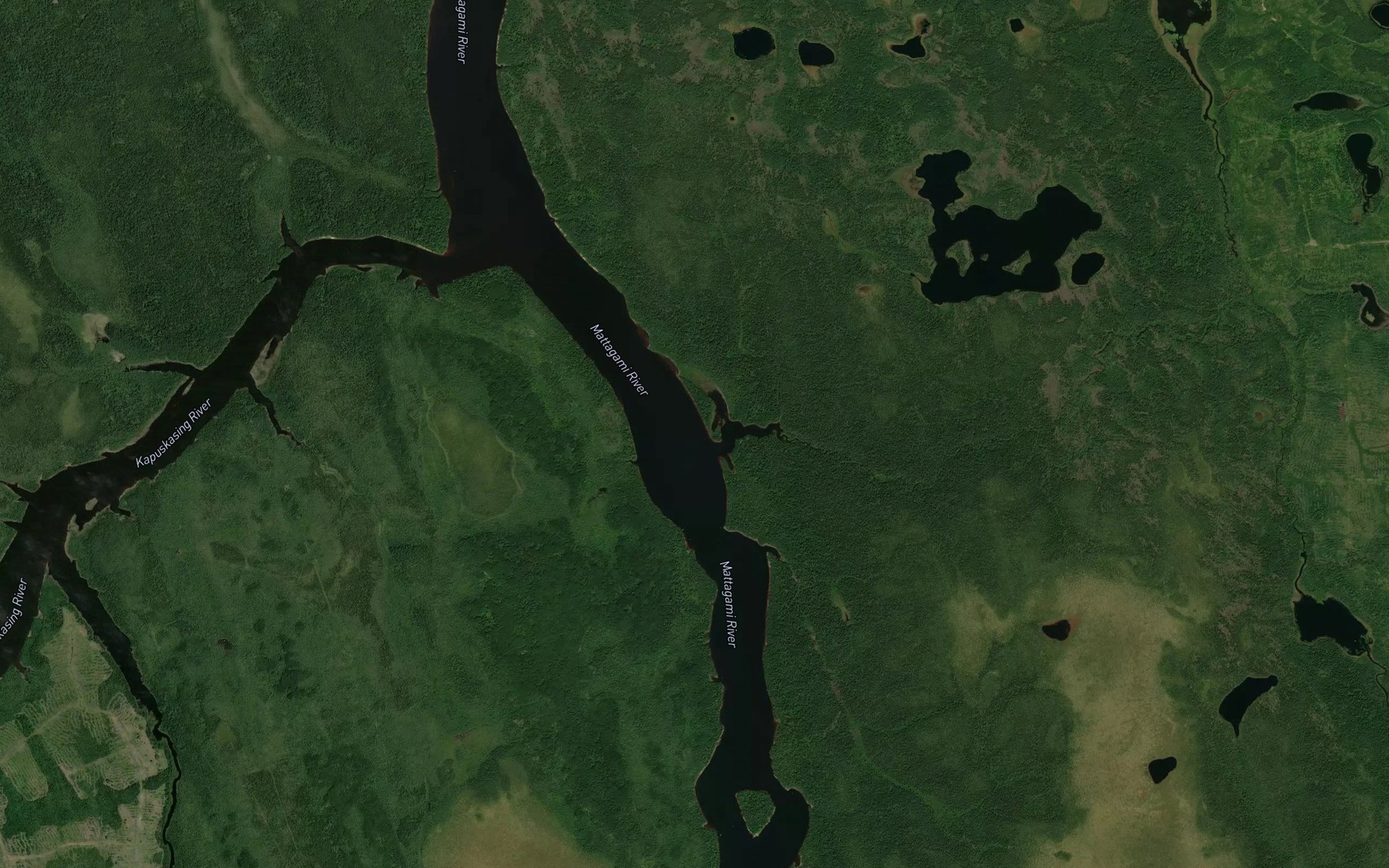 Satellite map of the Clay Creek