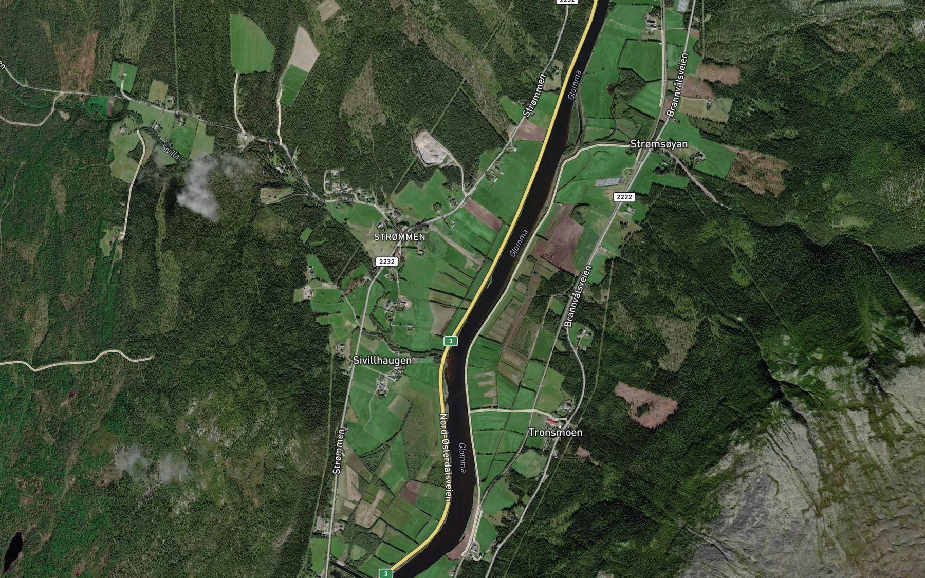 Satellite map of the Sivilla