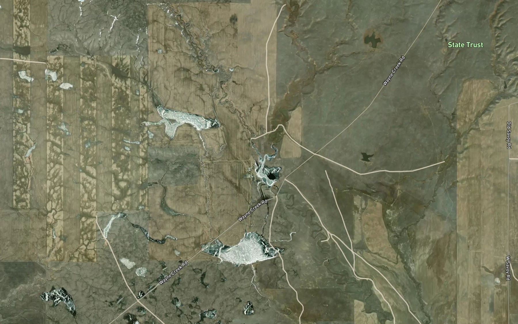 Satellite map of the West Savoy Creek