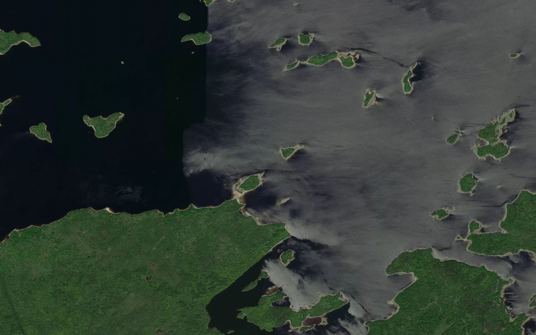 Satellite map of the Windy Narrows