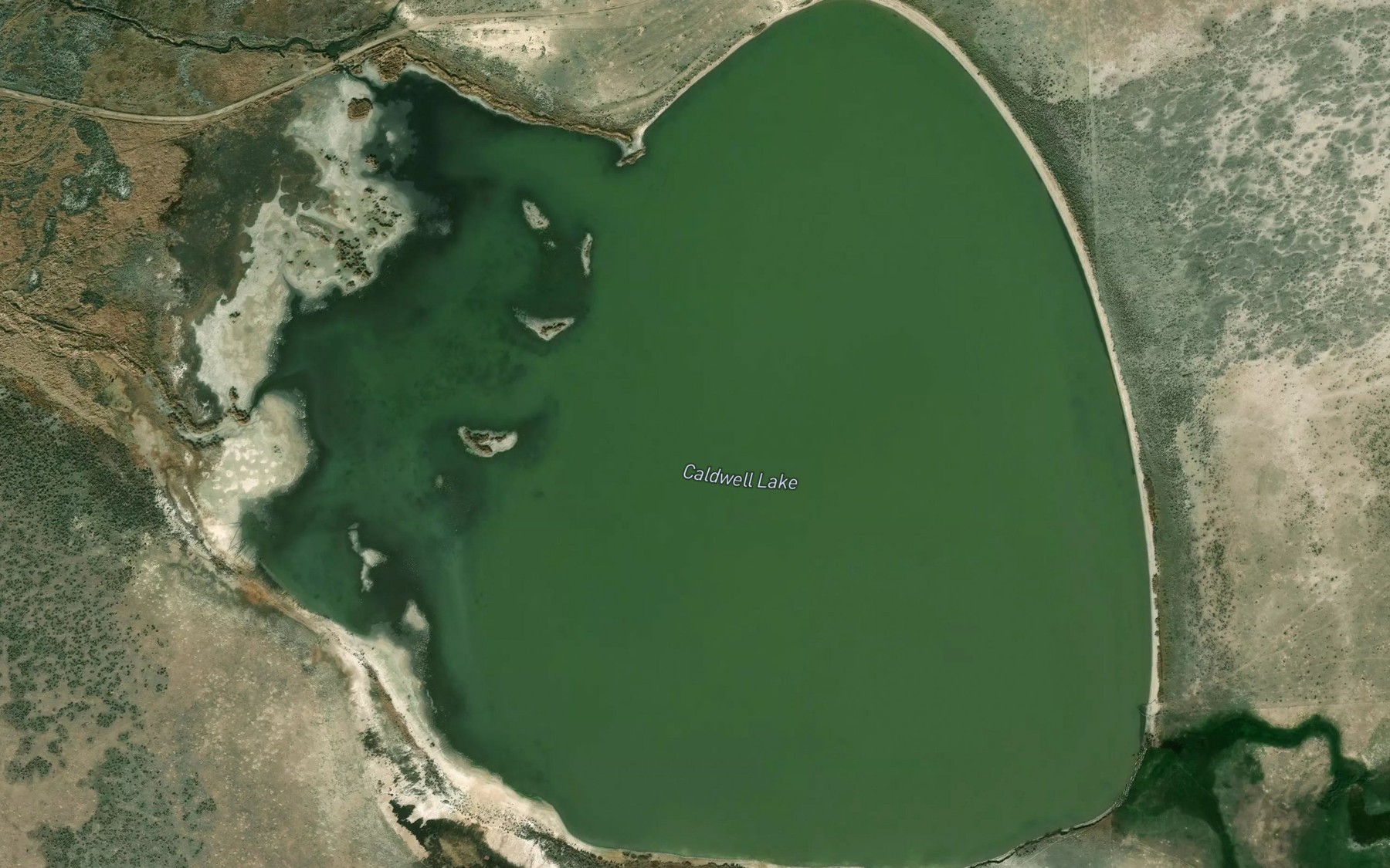 Satellite map of the Caldwell Lake