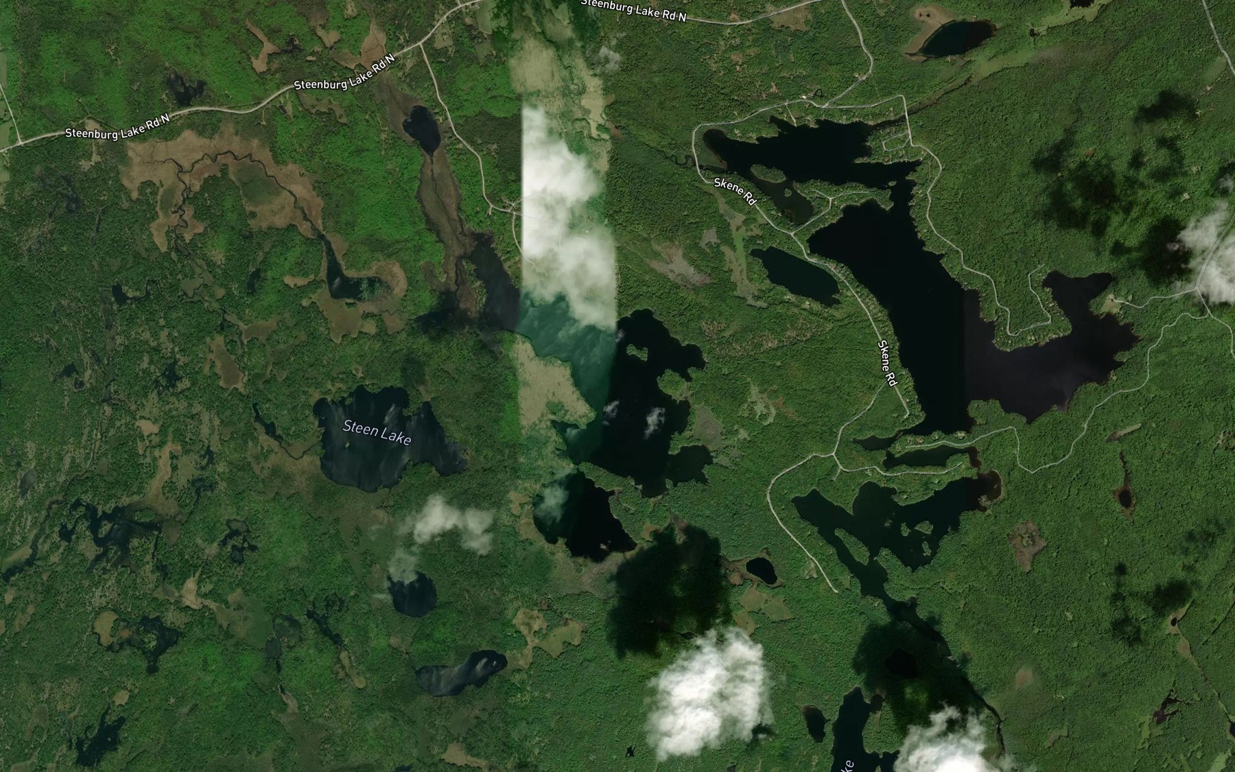 Satellite map of the Thanet Lake