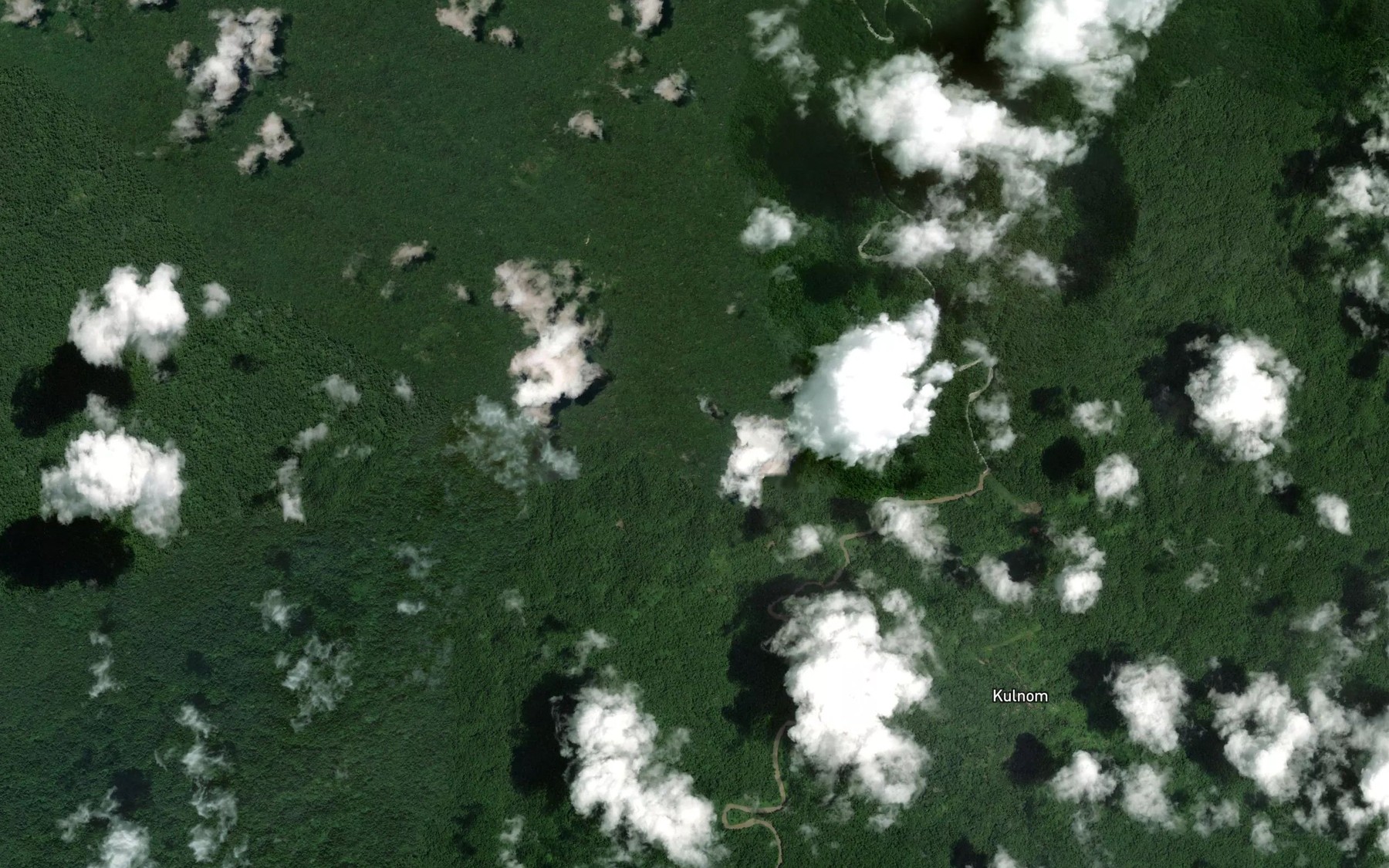 Satellite map of the Gwemak Creek