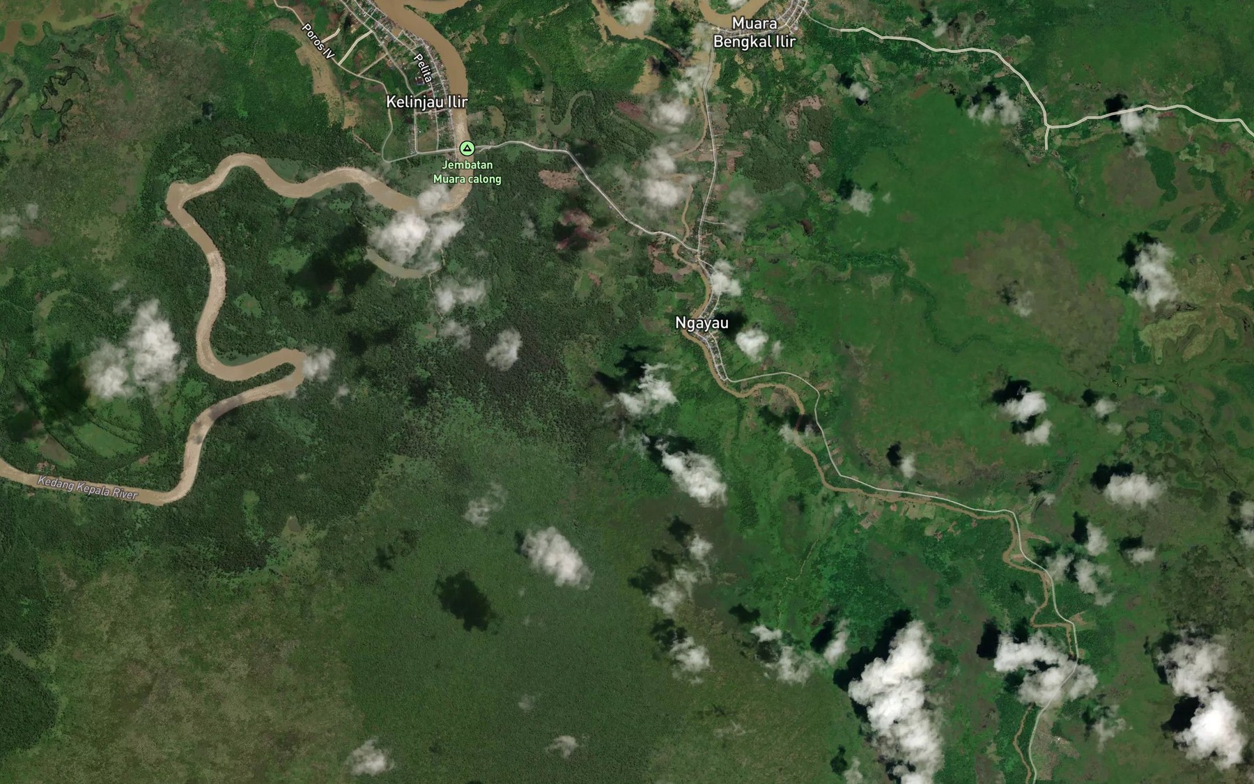 Satellite map of the Sungai Kinjau