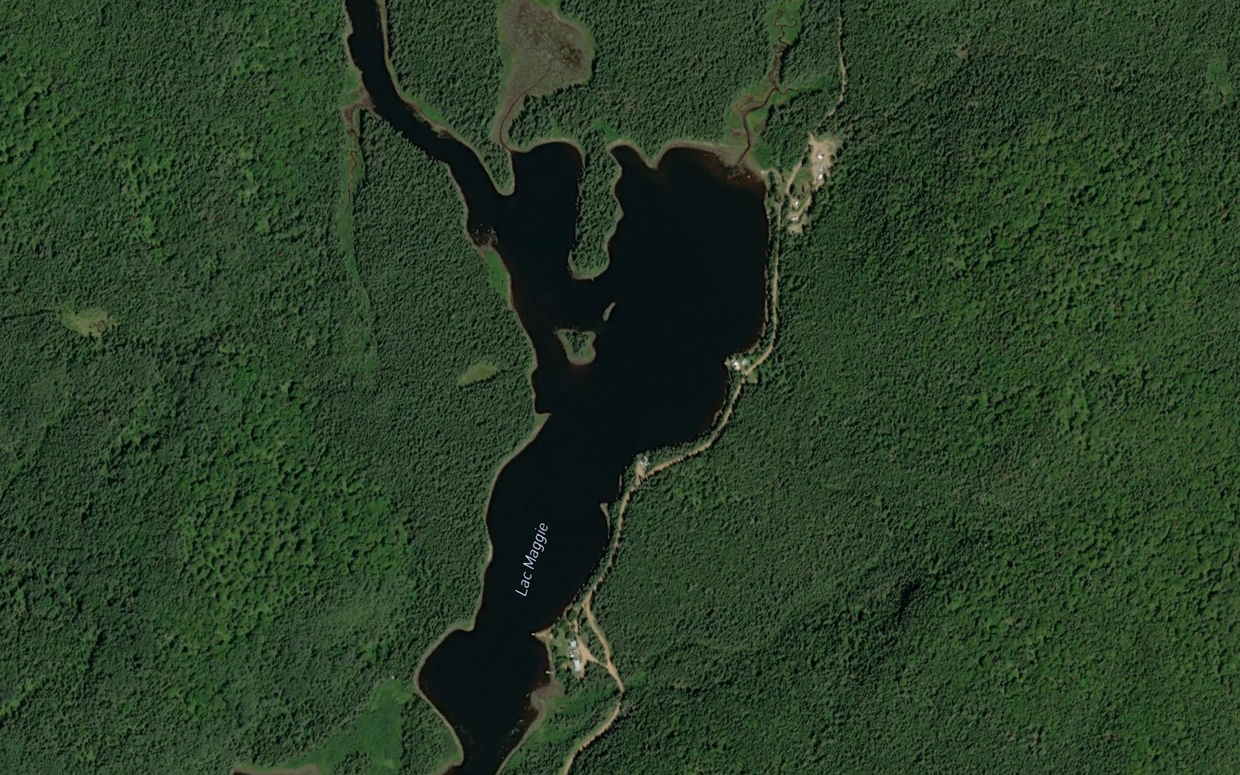 Satellite map of the Lac Maggie