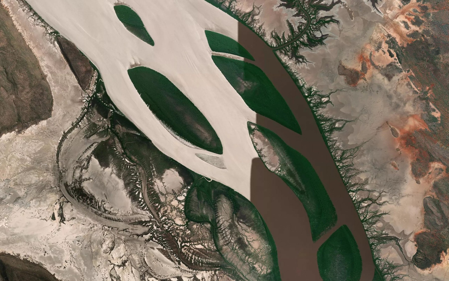 Satellite map of the East Arm