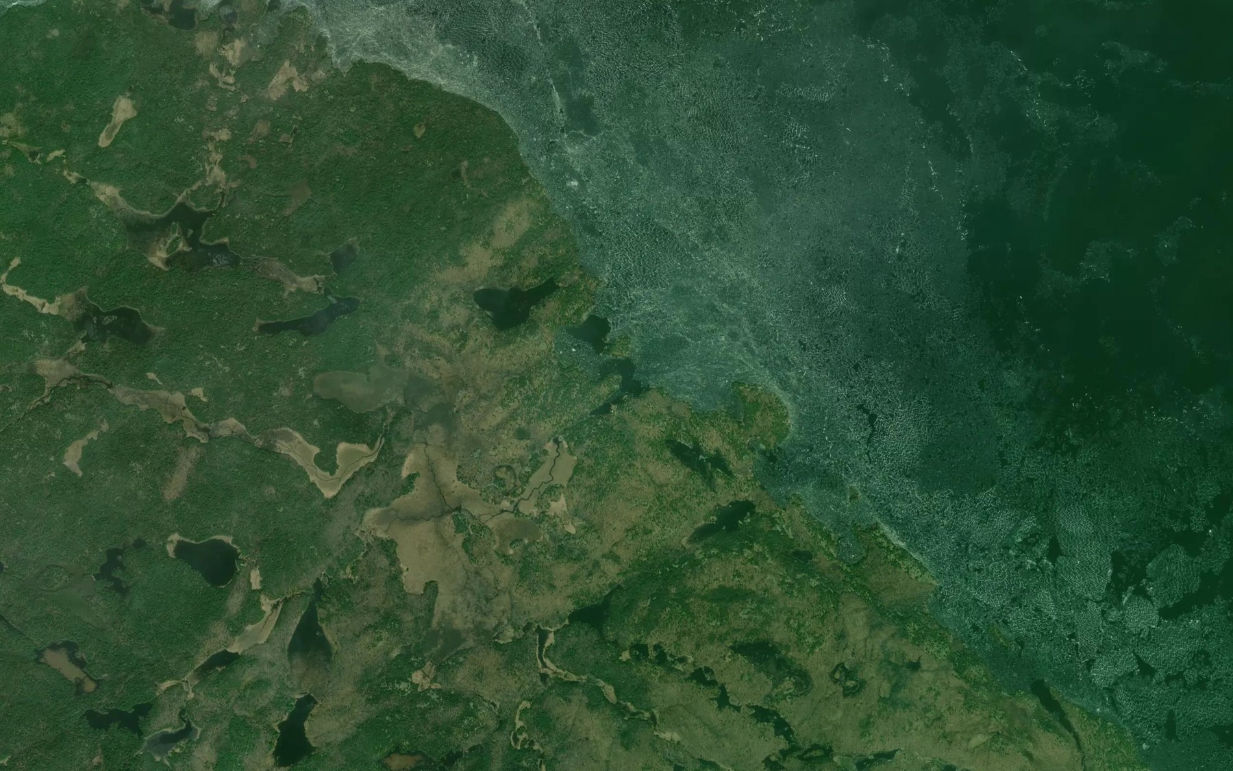 Satellite map of the Meadow Creek
