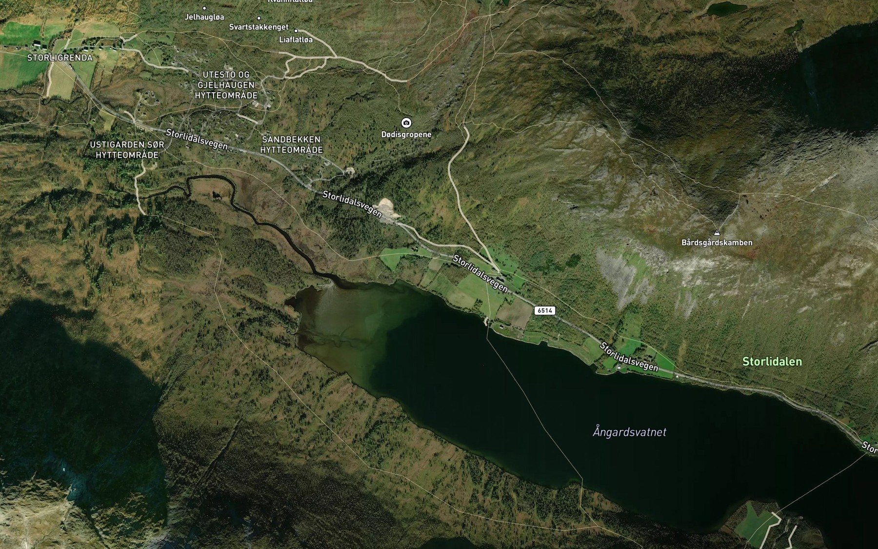 Satellite map of the Kalvhaggabekken