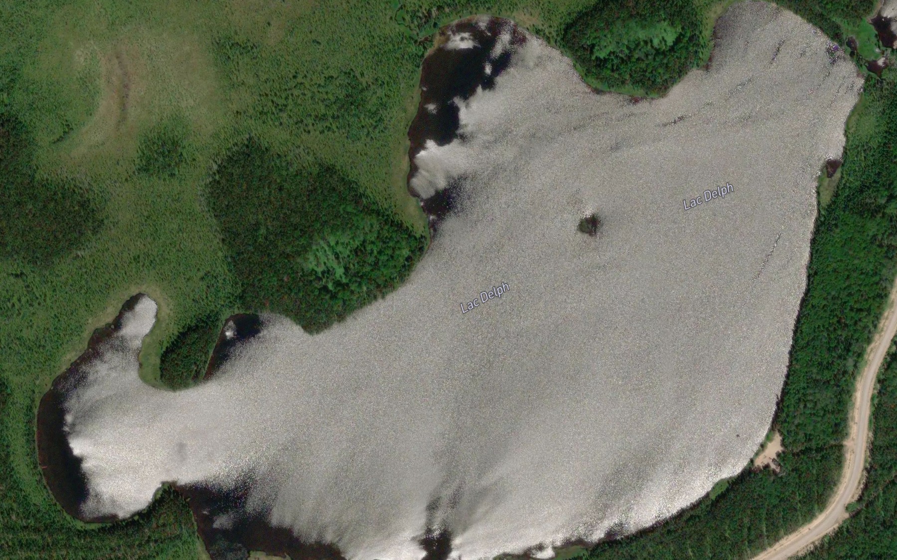 Satellite map of the Lac Delph