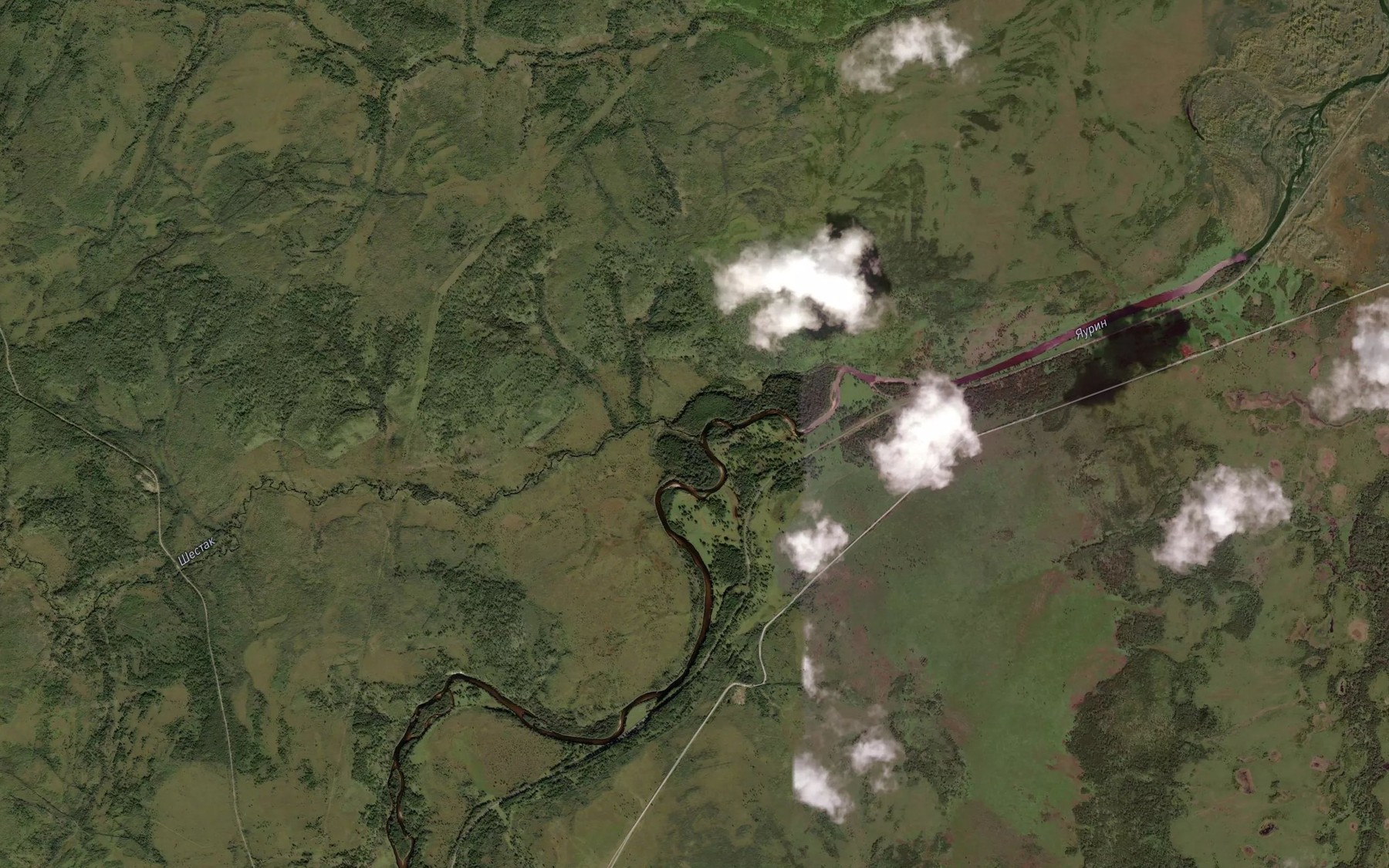Satellite map of the Shestak