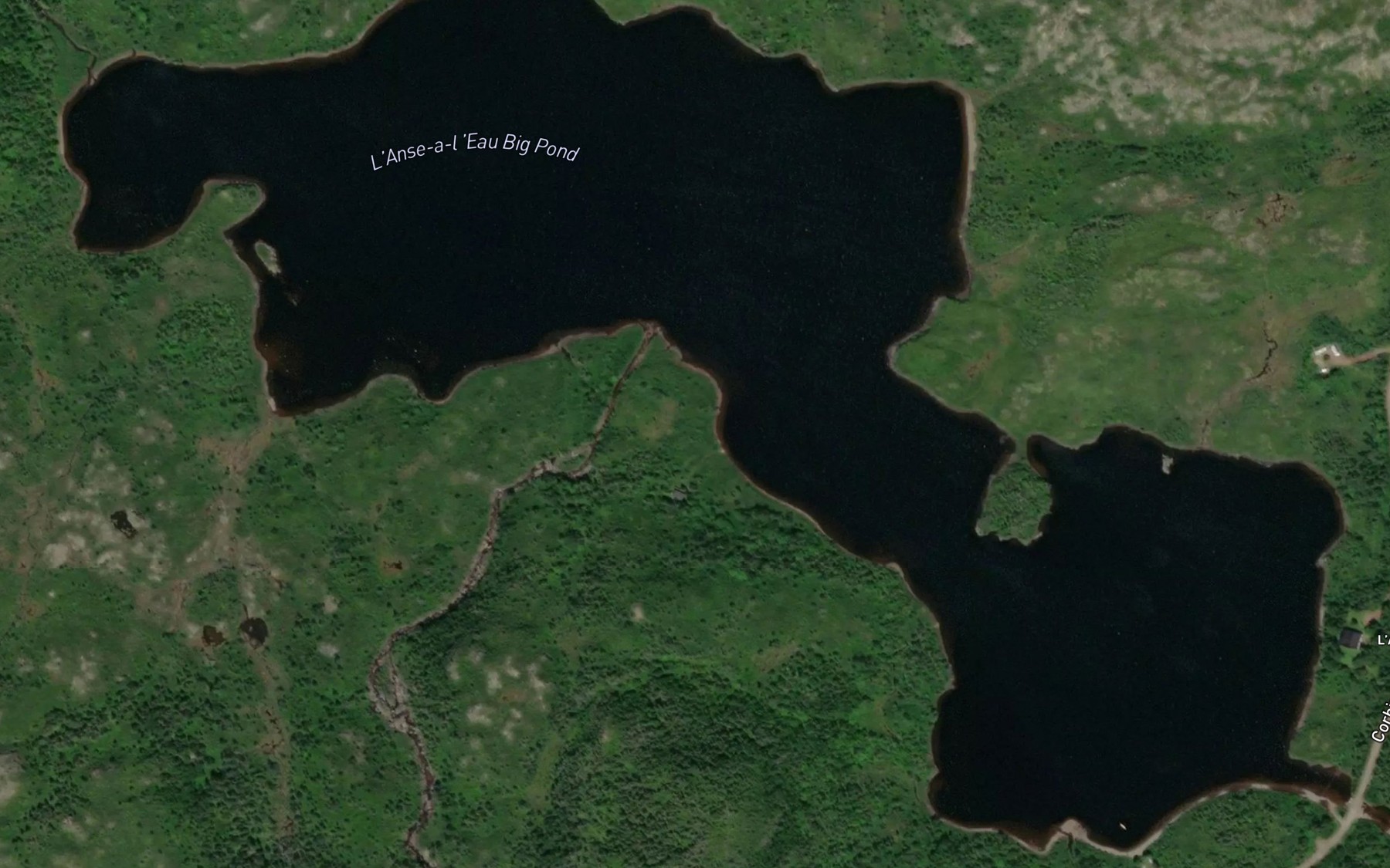 Satellite map of the L'Anse-a-l 'Eau Big Pond