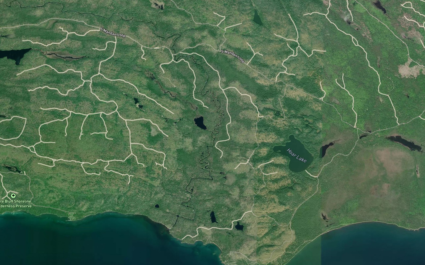 Satellite map of the Copper Creek