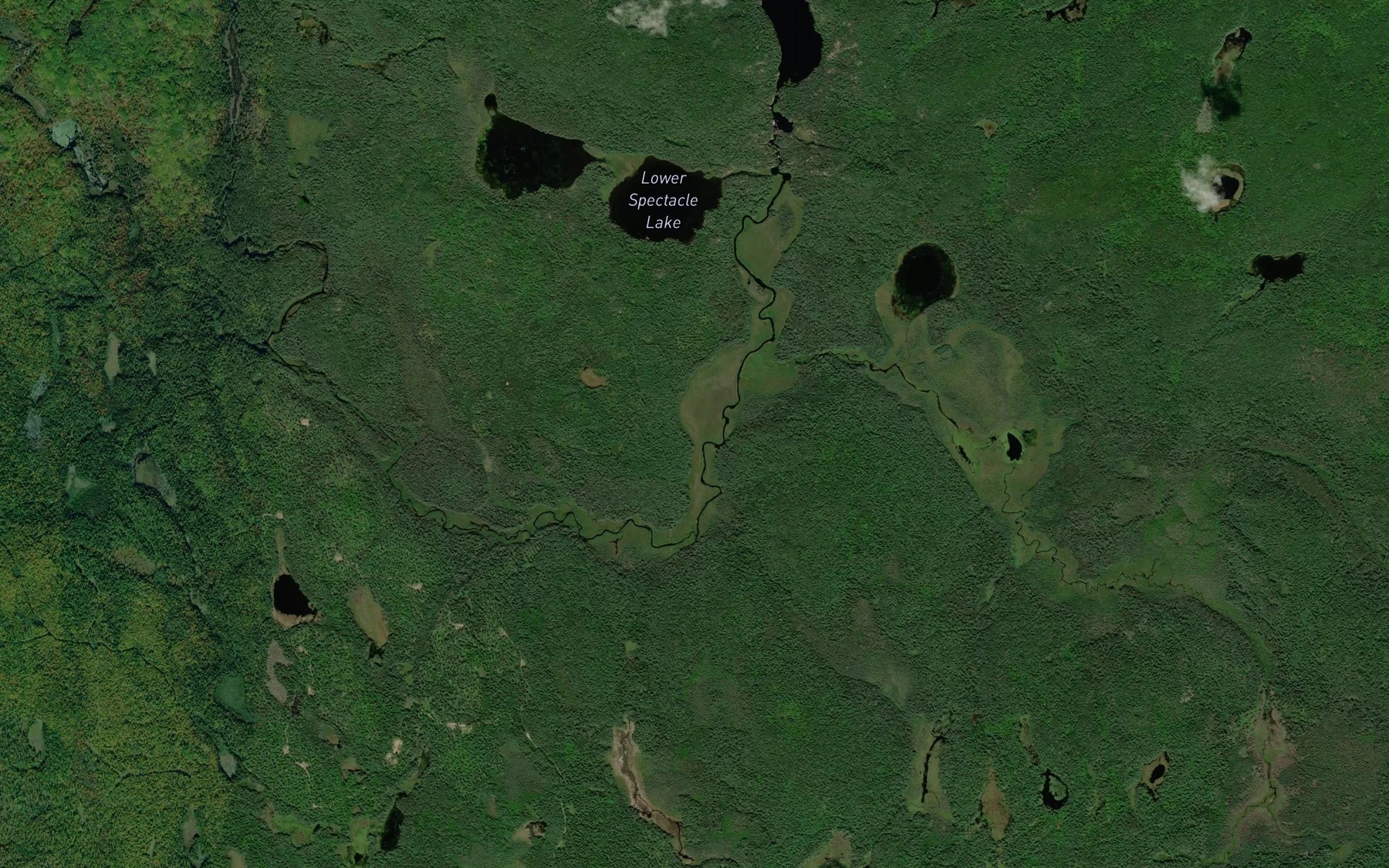 Satellite map of the McDonald Creek