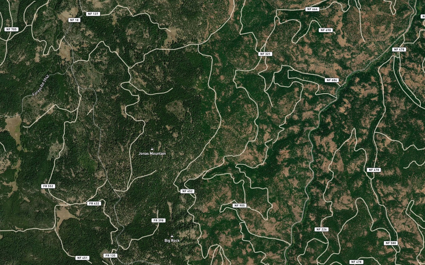 Satellite map of the Deadman Spring