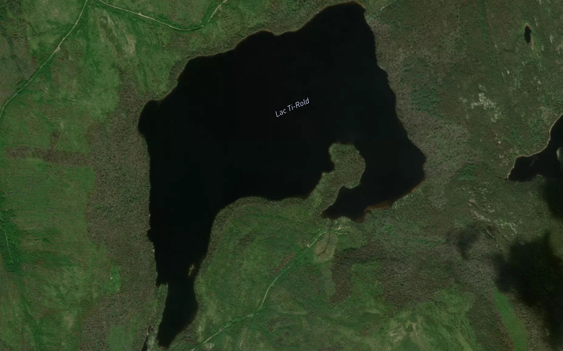 Satellite map of the Lac Ti-Rold