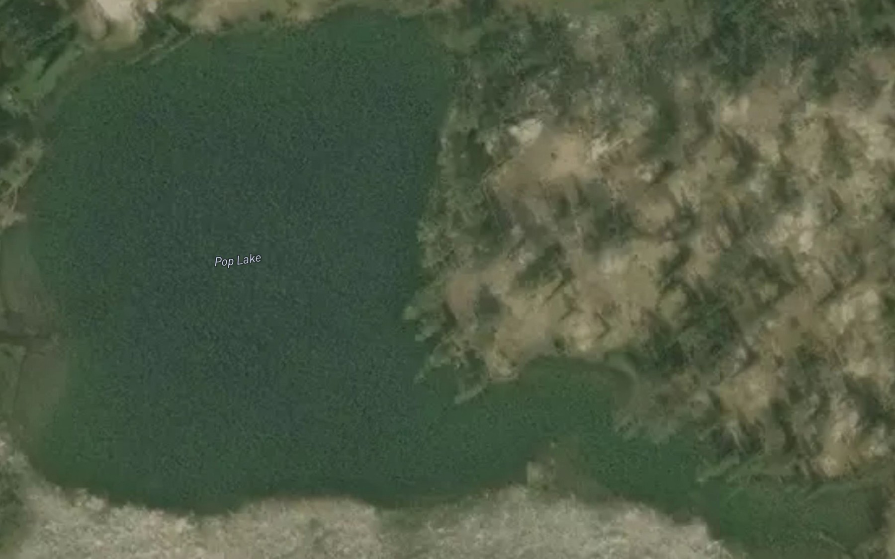 Satellite map of the Pop Lake
