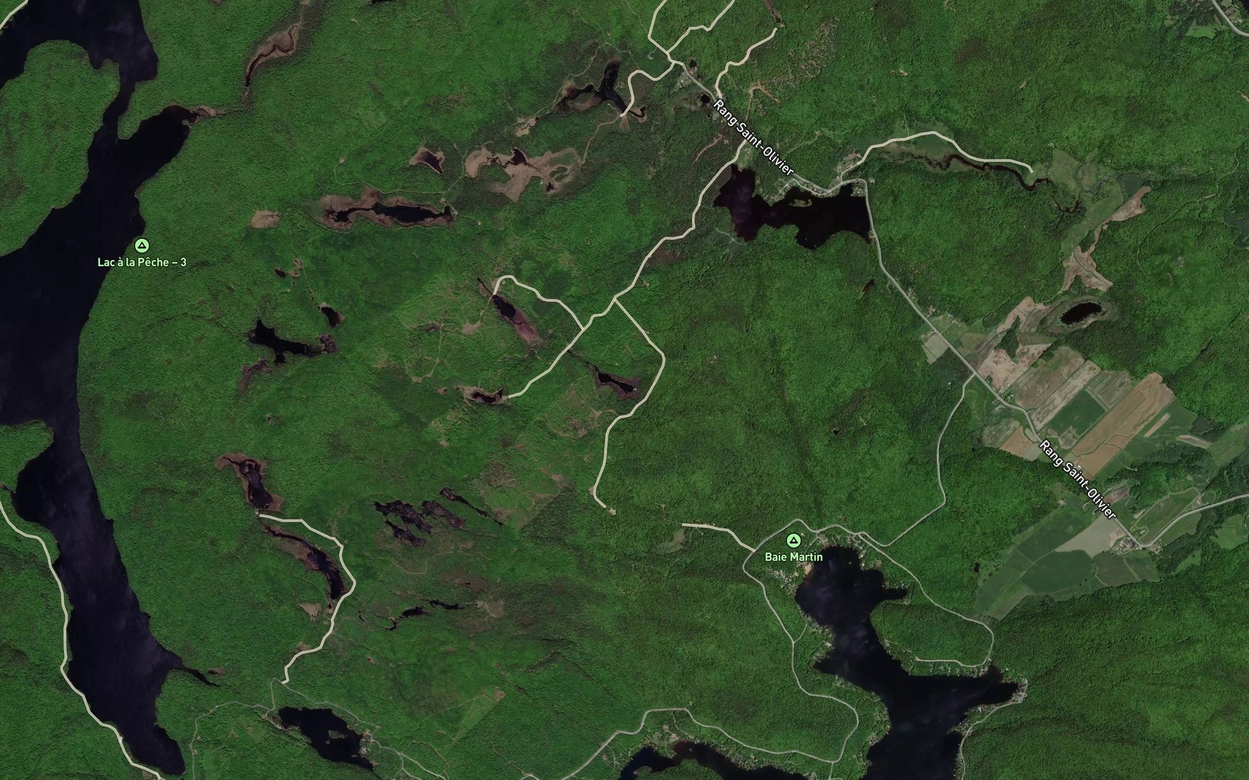 Satellite map of the Lac Saint-Onge