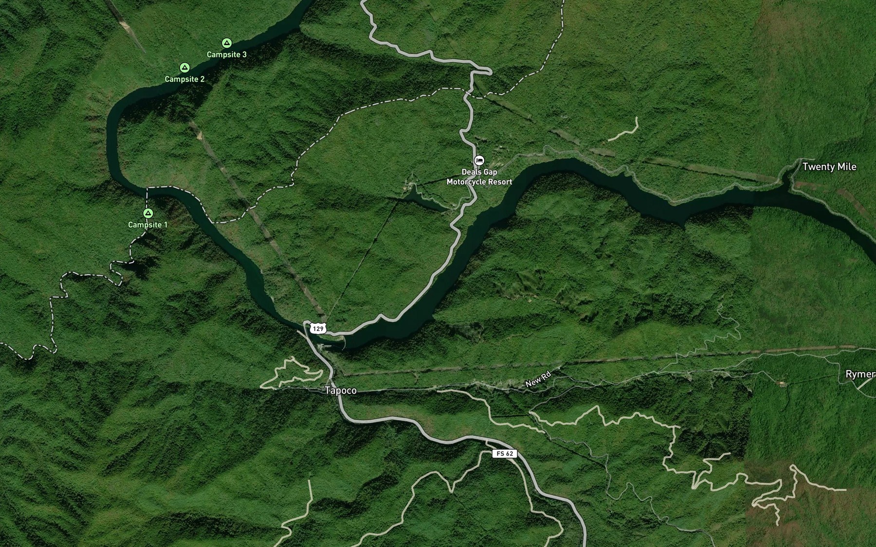 Satellite map of the Stratton Branch