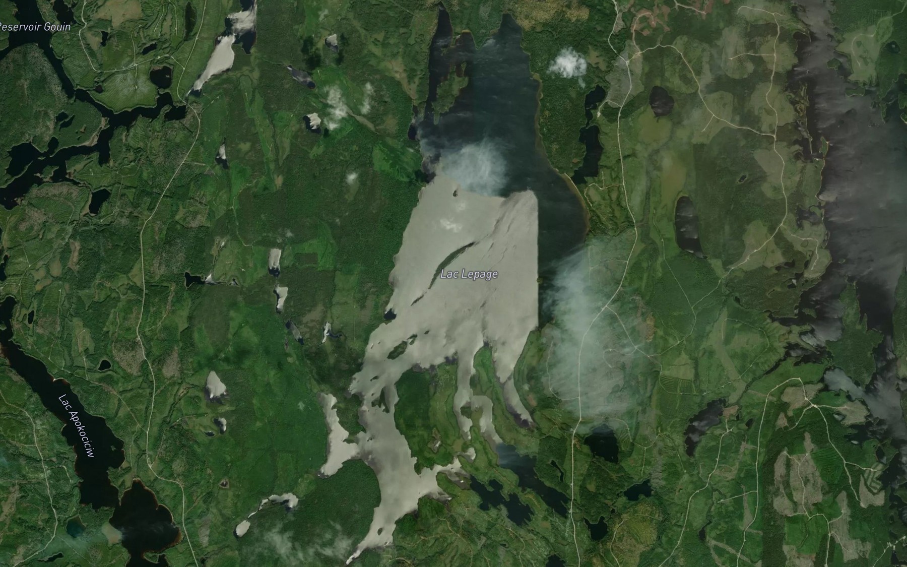 Satellite map of the Lac Lepage