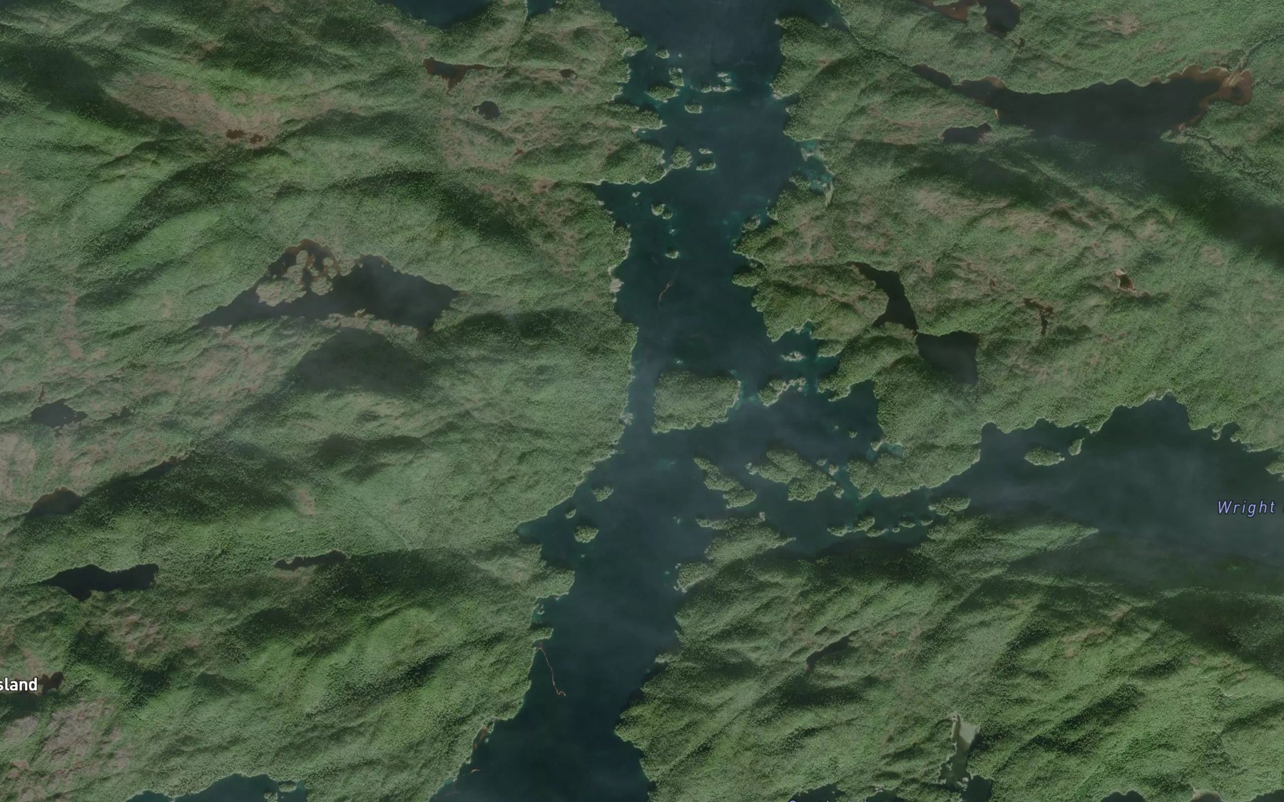 Satellite map of the Ala Narrows