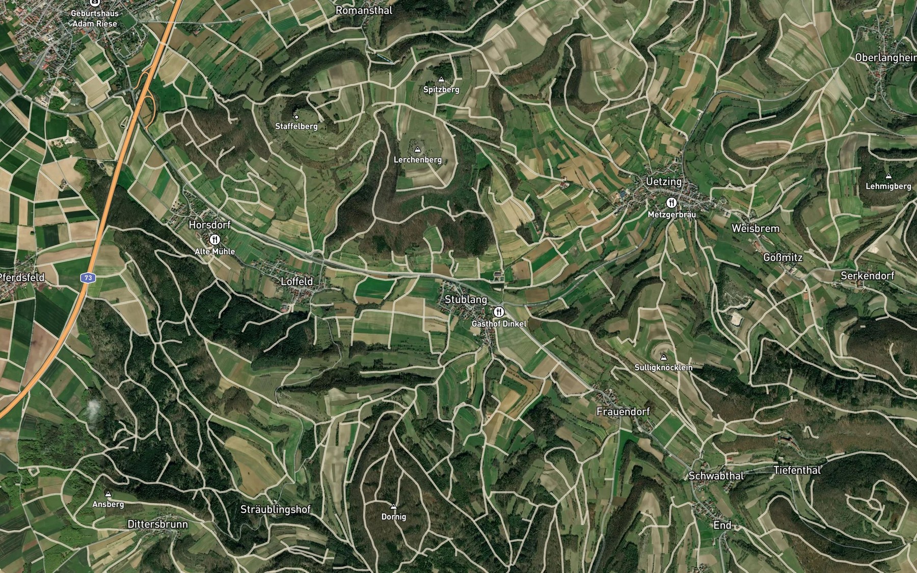 Satellite map of the Doeritz