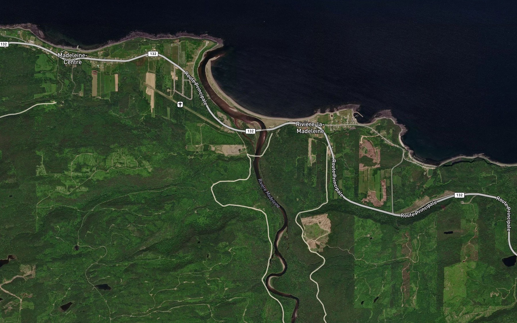 Satellite map of the Ruisseau Gagnon
