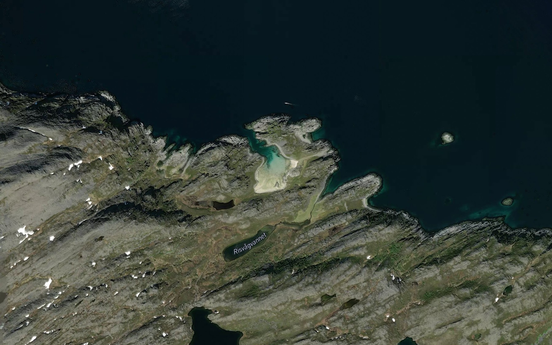 Satellite map of the Mella-Risvag