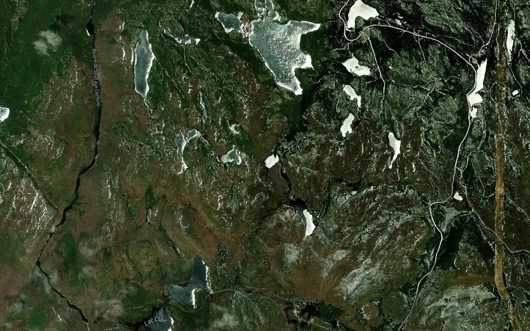Satellite map of the Lac du Sphinx
