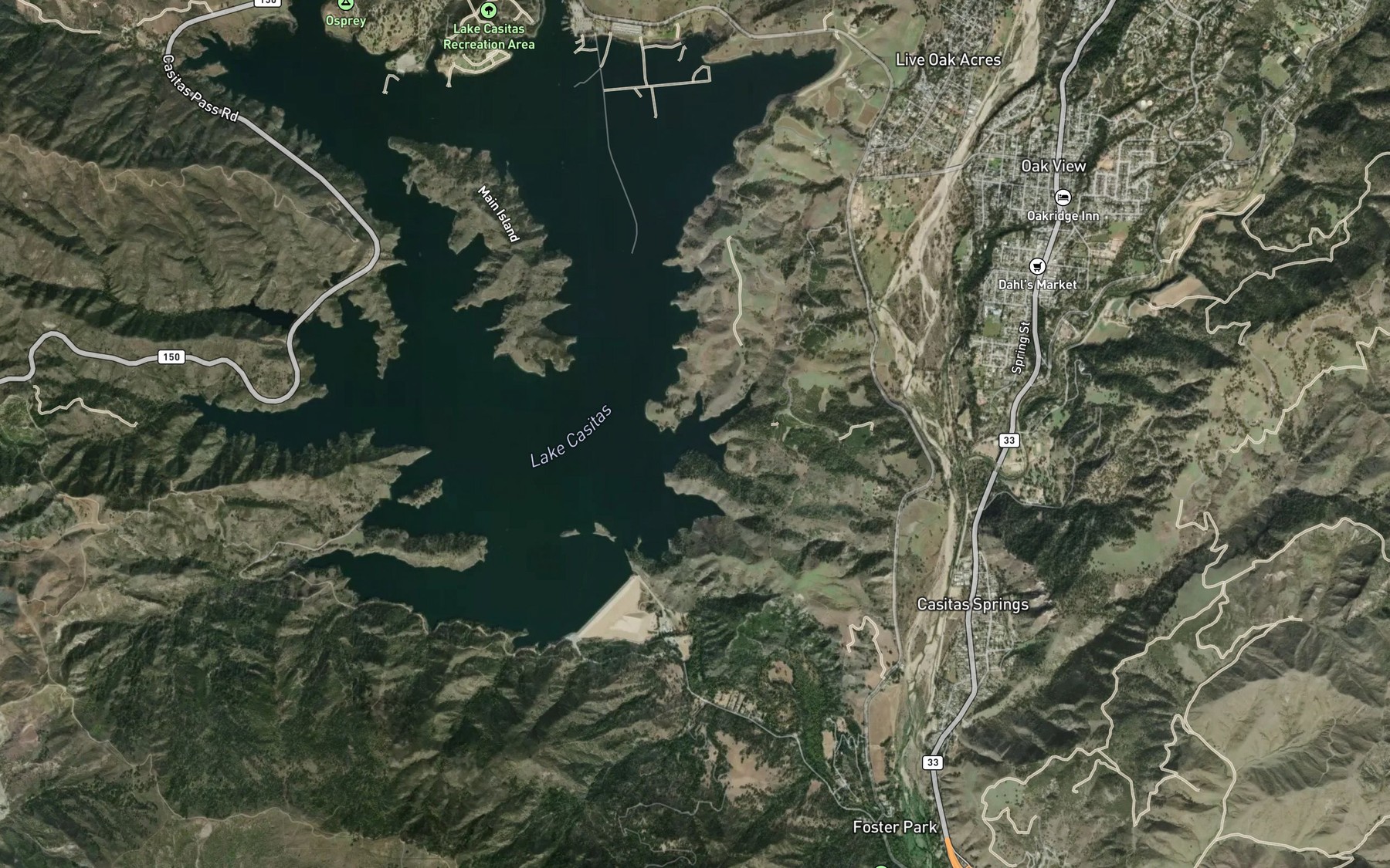 Satellite map of the Dead Horse Canyon Arm